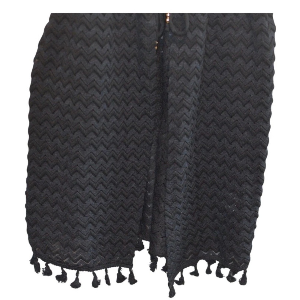 NWT Miken Black Swim Coverup with Chevron Design - Picture 7 of 7